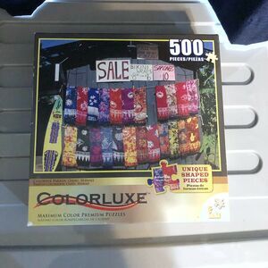 NEW Colorluxe 500 pc. Jigsaw Puzzle Colorful Beach Pareos, Oahu, Hawaii Sarong